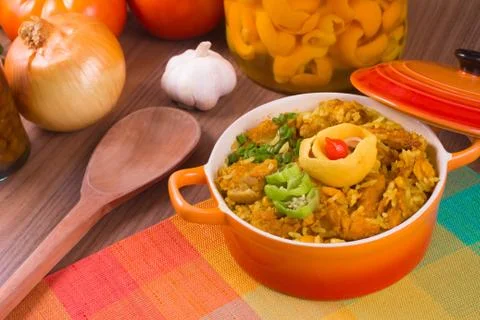 Pequi with chicken Stock Photos