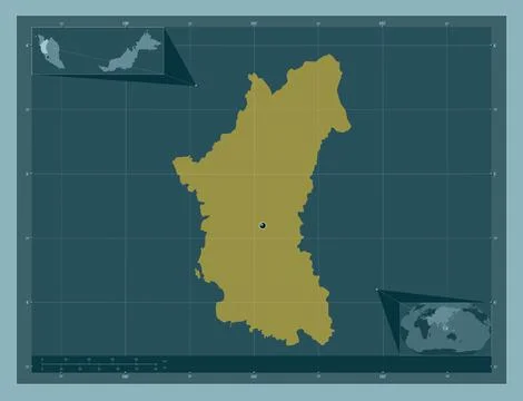 Perak, Malaysia. Solid color shape 库存插图