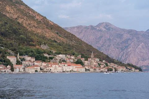 Perast is an ancient city in Montenegro Stock Photos