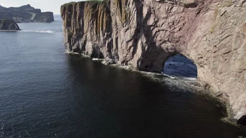 Percé Rock, Quebec | Stunning 4K Aerial Drone Footage Stock Footage 314523544