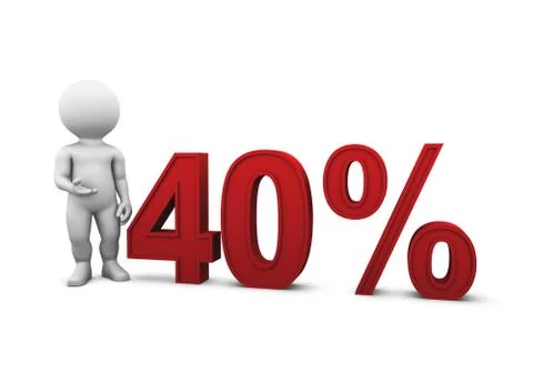 Percent 40 Stock-Illustration