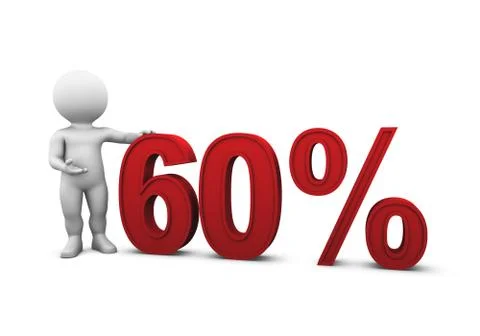 Percent 60 Stock Illustration