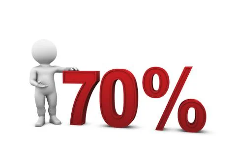 Percent 70 Stock Illustration