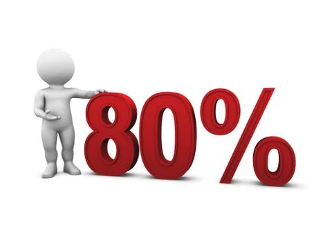 Percent 80 Stock Illustration