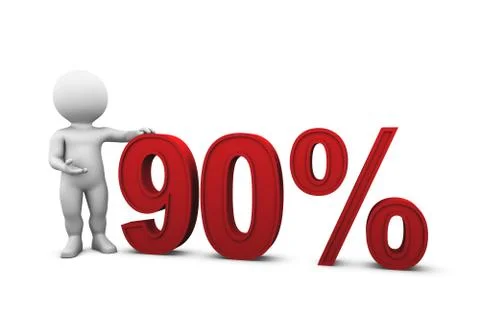 Percent 90 Stock Illustration