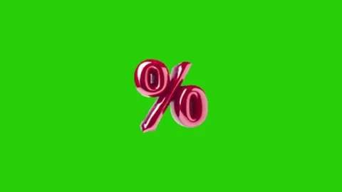 Percent animation on green screen 库存影片 333561562