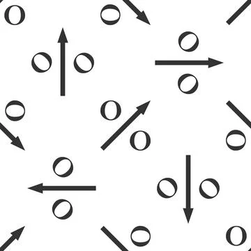 Percent up arrow icon seamless pattern on white background. Increasing イラスト素材