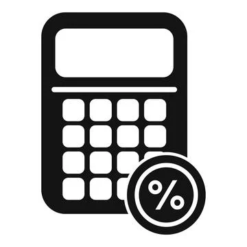 Percent calculator icon simple vector. Record keeping document Stockillustratie
