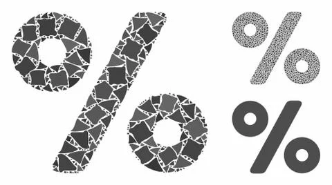 Percent Composition Icon of Rugged Elements 스톡 일러스트