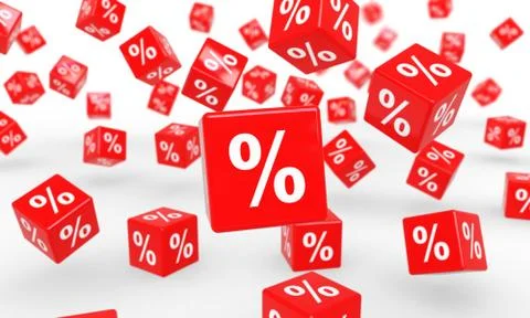 Percent cubes Stock Illustration