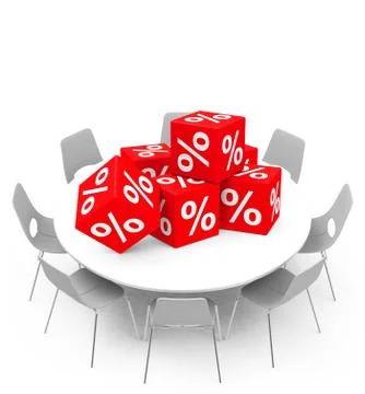Percent cubes Stock Illustration