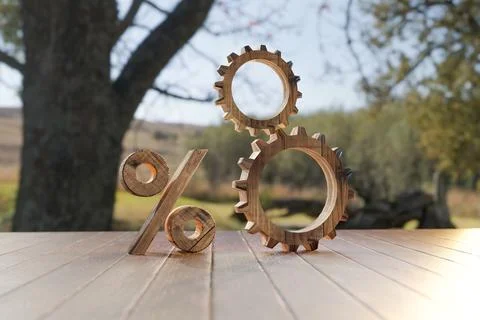 Percent gear Illustrazione stock