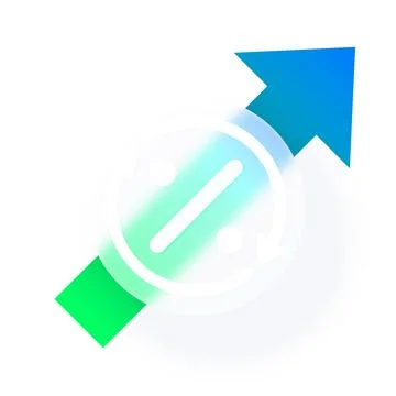 Percent growth chart line graph with glassmorphism effect, transparent blur 스톡 일러스트