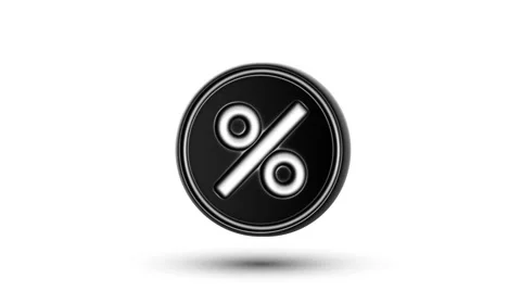 Percent icon on the counter. Looping. Alpha channel. Stock Footage 63161753