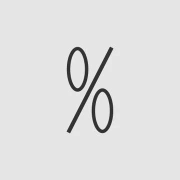 Percent icon flat. Stock Illustration