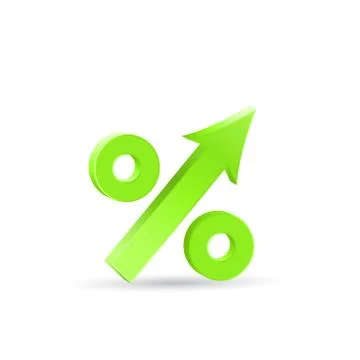 Percent up icon Stock Illustration