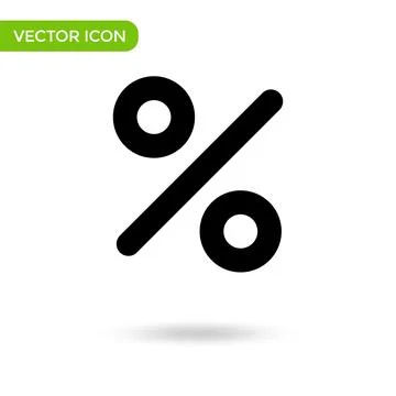 Percent icon. minimal and creative icon isolated on white background. vector  Illustrazione stock