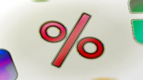 Percent icon on the Screen. 4K Resolution. Encoder Prores 4444. Looping. Stock Footage 102913676