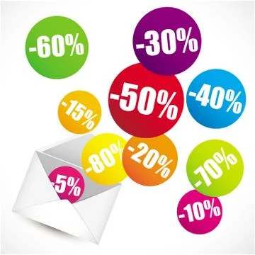 Percent items Stock Illustration