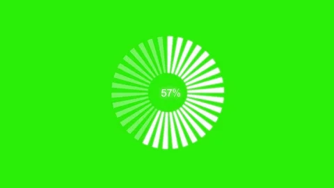 Percent loading circle with bars showing progress wait and status concept a.. 库存影片 336910456