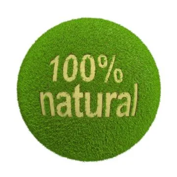 Percent natural 3d render Illustrazione stock