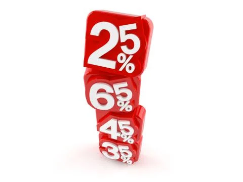 Percent numbers Stock Illustration