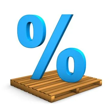 Percent pallet Stock Illustration