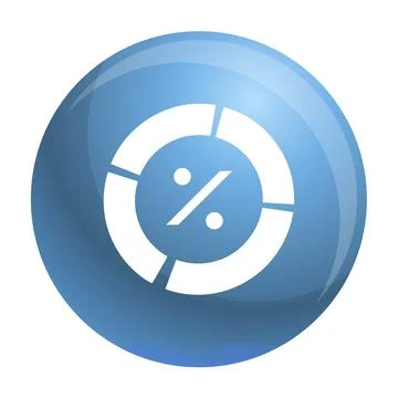 Percent pie chart icon, simple style Illustrazione stock