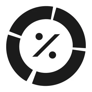 Percent pie chart icon, simple style Stock Illustration