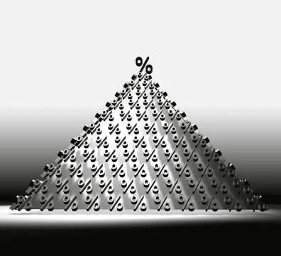 Percent pyramid Stock Illustration