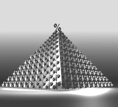 Percent pyramid Illustrazione stock