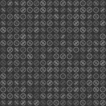 Percent seamless business background pattern. Discount illustration. Economic Stock Illustration