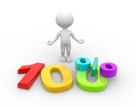 Percent sign. 100% Stock Illustration