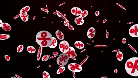 Percent Sign Background Loop Stock Footage 343279602