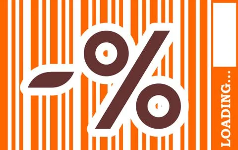 Percent sign build in bar code Stock-Illustration