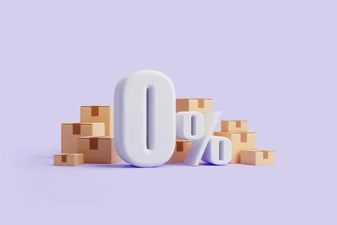 Percent sign with a bunch of boxes in the background Stock Illustration