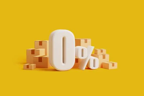 Percent sign with a bunch of boxes in the background 스톡 일러스트