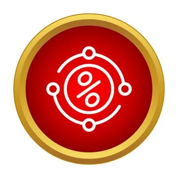 Percent sign concept inside circular icon design Stock Illustration