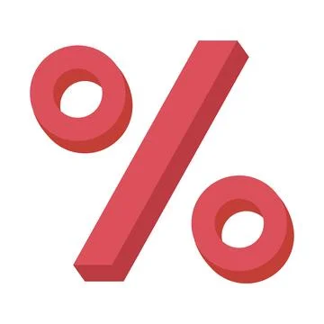 Percent sign in flat vector style. Hand drawn vector illustration online sh.. Stock Illustration