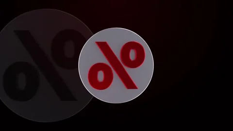 Percent Sign Stock Footage 343278801