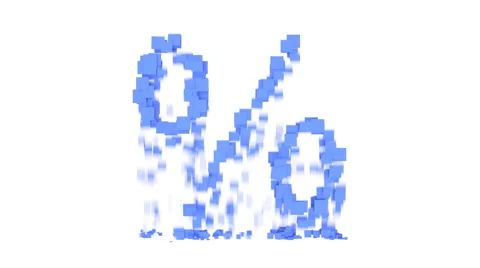 Percent sign in  full HD Stock Footage 51764474