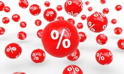 Percent spheres Stock Illustration