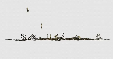 Percent Symbol Animation. 스톡 동영상 154052844