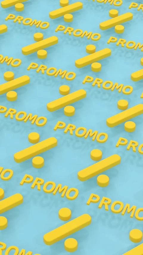 Percent symbols moving in a loop on blue background - 3D rendering 스톡 동영상 296801659