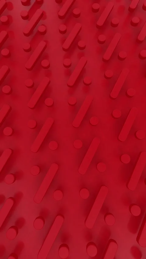 Percent symbols moving in a loop on a red background - 3D rendering Vidéo 296739577