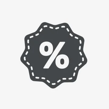 Percent tag icon Stock Illustration