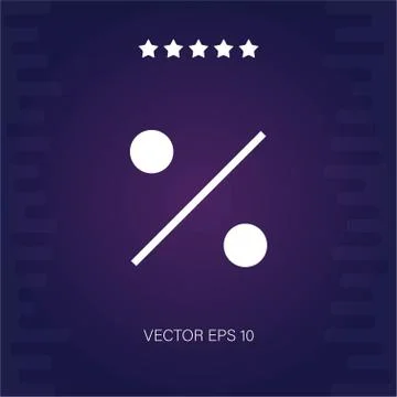 Percent vector icon Stock Illustration