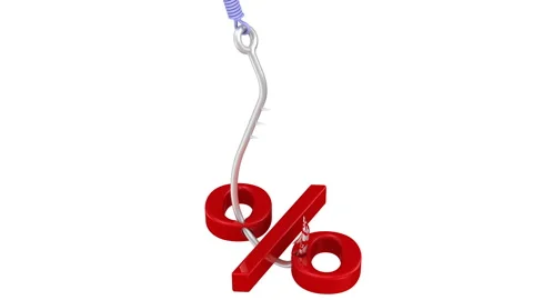 Percentage as the bait Stock Footage 134475550