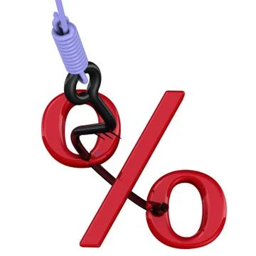 Percentage as the bait Stock Illustration