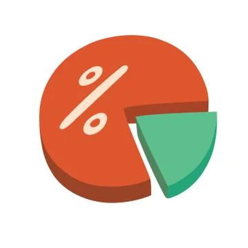 Percentage chart Ilustración de archivo